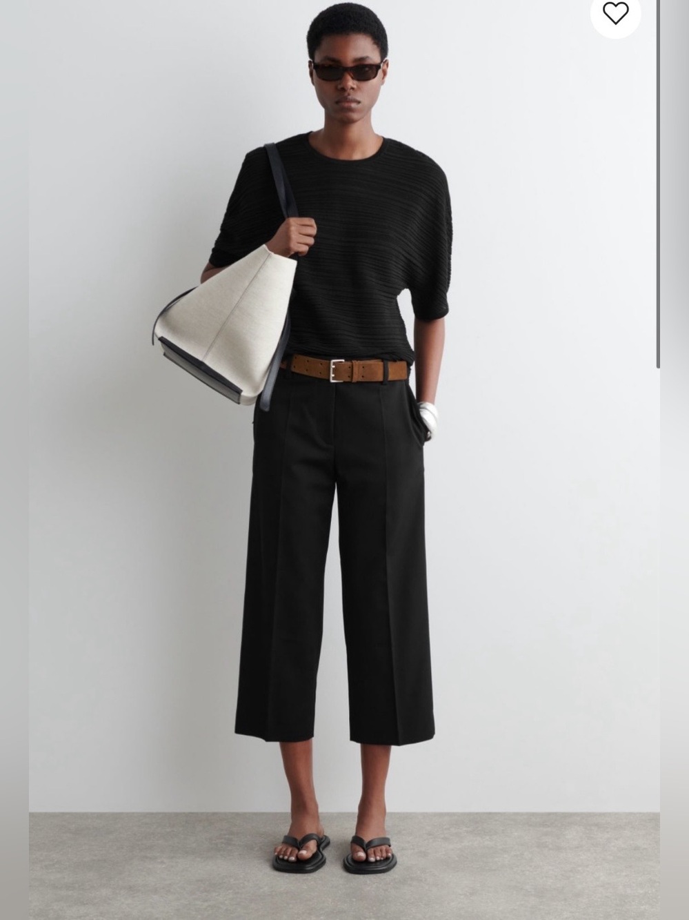 COS WOOL-BLEND CAPRI PANTS, Size: 8, Color: Black, New W/O Tags, Never Worn